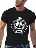 Skull Island Surf T-Shirt - Black Cotton