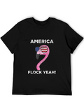 America Flamingo T-Shirt - Flock Yeah!