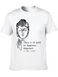 Buddha Happiness Quote Black T-Shirt