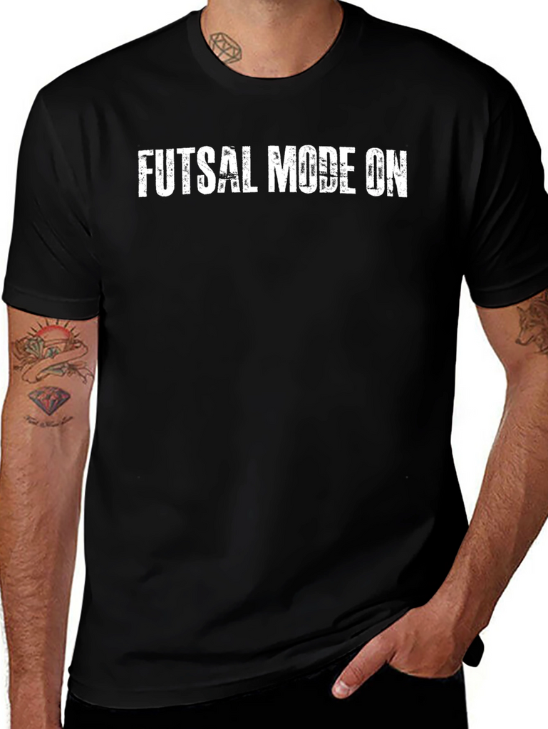Futsal Mode On Black T-Shirt
