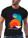 Abstract Graphic Black Tee
