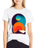 Abstract Graphic Black Tee