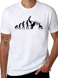 Evolution of Man Moto Wheelie T-Shirt