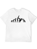 Evolution of Man Moto Wheelie T-Shirt