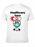 Healthcare Hero T-Shirt - Cartoon Nurse Design