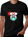 Healthcare Hero T-Shirt - Cartoon Nurse Design