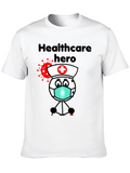 Healthcare Hero T-Shirt - Cartoon Nurse Design