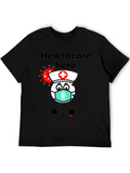 Healthcare Hero T-Shirt - Cartoon Nurse Design