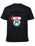 Healthcare Hero T-Shirt - Cartoon Nurse Design