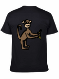Monkey Holding Banana Graphic Tee