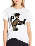 Monkey Holding Banana Graphic Tee