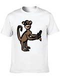 Monkey Holding Banana Graphic Tee