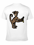 Monkey Holding Banana Graphic Tee