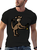 Monkey Holding Banana Graphic Tee
