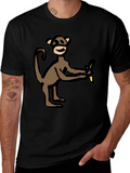 Monkey Holding Banana Graphic Tee