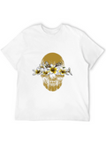 Floral Skull Graphic T-Shirt
