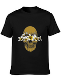 Floral Skull Graphic T-Shirt