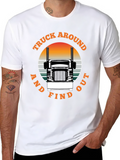Truck Around and Find Out Black T-Shirt