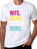 Wife Mom Coach Hero Graphic T-Shirt