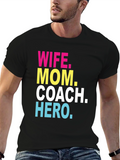 Wife Mom Coach Hero Graphic T-Shirt