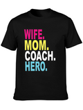 Wife Mom Coach Hero Graphic T-Shirt