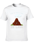 Funny Volcano In Lava Graphic T-Shirt
