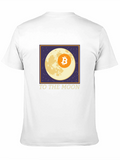 Bitcoin To The Moon Black T-Shirt Crypto