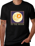 Bitcoin To The Moon Black T-Shirt Crypto