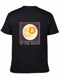 Bitcoin To The Moon Black T-Shirt Crypto