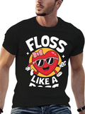 Floss Like A Boss Black Graphic Tee