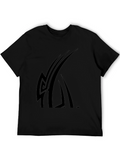 Black Graphic Tee - Modern Tribal Design