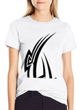 Black Graphic Tee - Modern Tribal Design