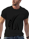 Black Graphic Tee - Modern Tribal Design