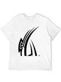 Black Graphic Tee - Modern Tribal Design