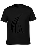 Black Graphic Tee - Modern Tribal Design