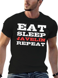 Eat Sleep Javelin Repeat Graphic Tee