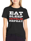 Eat Sleep Javelin Repeat Graphic Tee