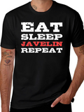 Eat Sleep Javelin Repeat Graphic Tee