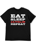 Eat Sleep Javelin Repeat Graphic Tee