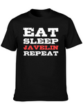 Eat Sleep Javelin Repeat Graphic Tee