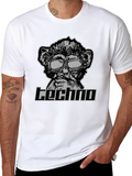 Techno Monkey Graphic T-Shirt - Cool Clubwear