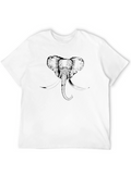 Elephant Graphic Black T-Shirt