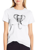 Elephant Graphic Black T-Shirt