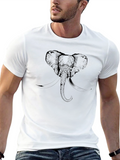 Elephant Graphic Black T-Shirt