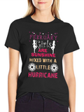 February Girls Sunshine & Hurricane Black T-Shirt