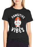 Pawsitive Vibes T-Shirt - Dog Yoga Design
