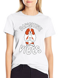 Pawsitive Vibes T-Shirt - Dog Yoga Design