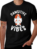 Pawsitive Vibes T-Shirt - Dog Yoga Design