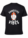 Pawsitive Vibes T-Shirt - Dog Yoga Design