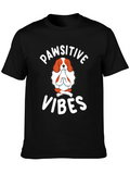 Pawsitive Vibes T-Shirt - Dog Yoga Design